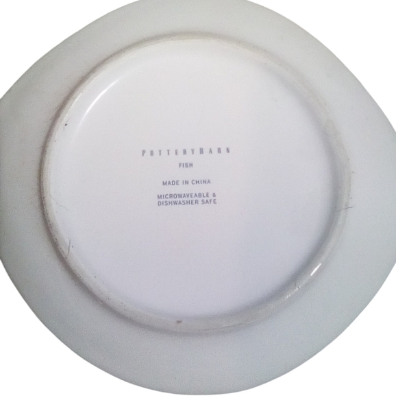 Pottery Barn Ceramic Cream Fish Appetizer Plate - Picture 3 of 5